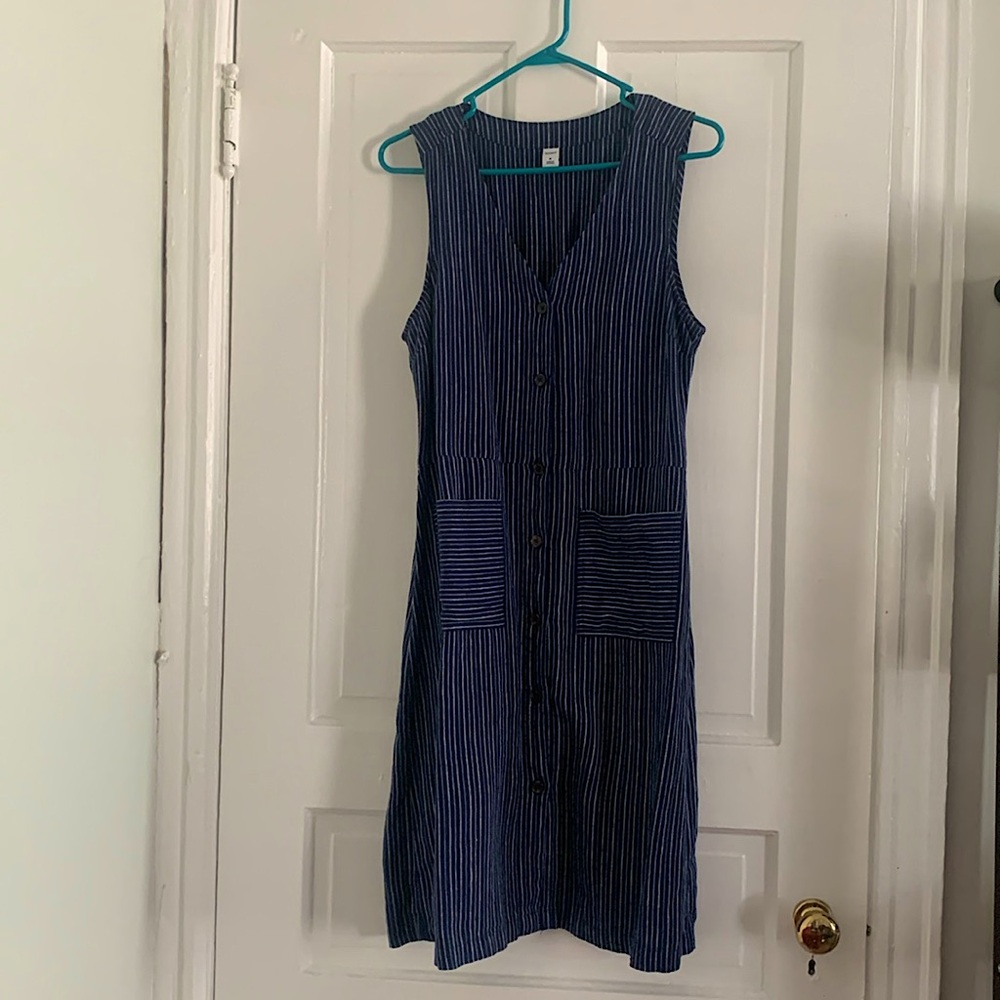 Old navy button up knee length dress
